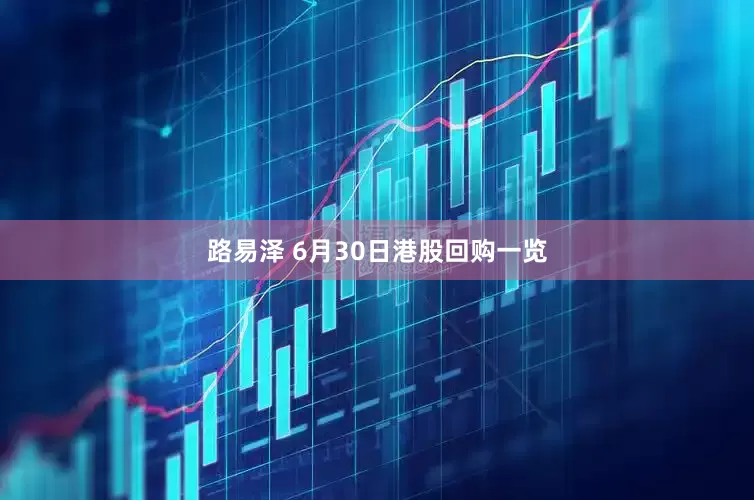 路易泽 6月30日港股回购一览